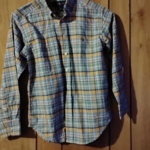 Polo by Ralph Lauren Kids Blue and Yellow Plaid Shirt